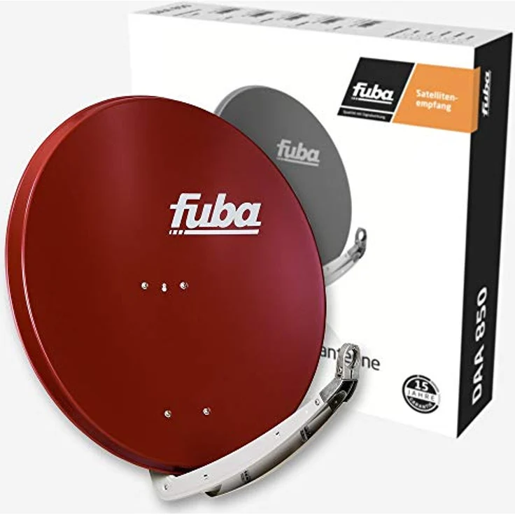 Fuba DAA 850 R, Satellitenantenne Aluminium in Rot, HDTV 4K DELUXE Octo LNB для bis zu 8 Teilnehmern – Bild 6