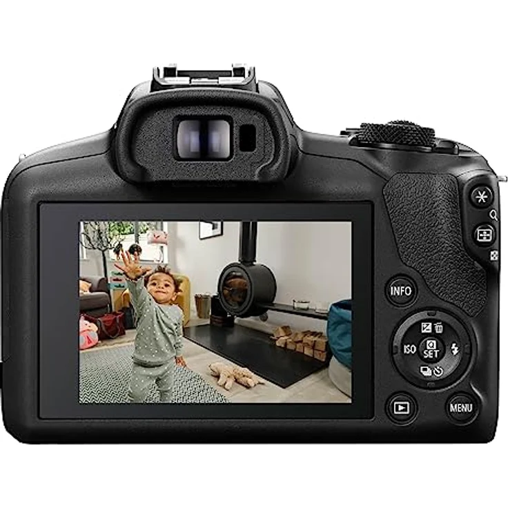 Canon EOS R100 Spiegellose Kamera + RF-S 18-45mm IS STM Objektiv (Kompaktkamera, 4k Videokamera, Digitalkamera mit Autofokus und Motiverkennung für Augen Tiere Fahrzeuge, Filter- und Kreativassistent) – Bild 2