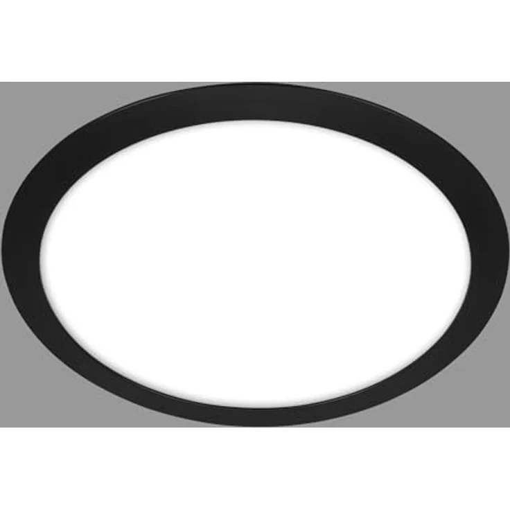 BRILONER Deckenlampe für das Bad, LED Deckenleuchte in Schwarz, neutralweiße Lichtfarbe, IP44 Spritzwasserschutz, 310x65mm – Bild 1