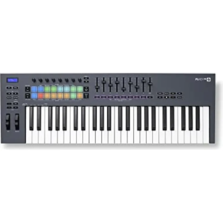 Novation FLkey 49 MIDI-Controller-Keyboard — Nahtlose Integration in FL Studio, mit Akkord- und Skalenmodi. Sämtliche Software, die du für die Musikproduktion benötigst