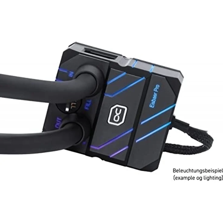 Alphacool 13000 Eisbaer Pro Aurora (Solo) - Digital RGB CPU Kühler, für AMD Threadripper und Ryzen CPUs, vernickeltes Kupfer, Acryl, 10x Digital aRGB LEDs – Bild 5