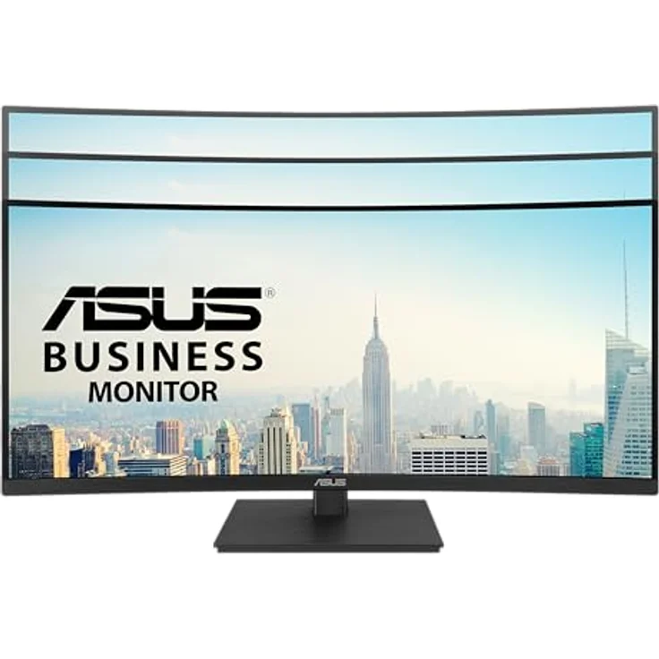 ASUS VA34VCPSR 34 Zoll Docking Monitor (WQHD, 1500R Krümmung, USB-C PD 96W, RJ45, USB-Hub, ergonomisches Design, wandmontierbar) in Schwarz – Bild 2