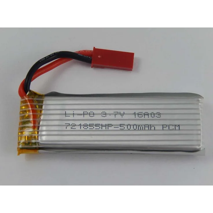 vhbw Akku Ersatz für Revell 751860, Li-Polymer 500 mAh, 3,7 V, wiederaufladbar, 1 Stück für Modellbau-Drohnen