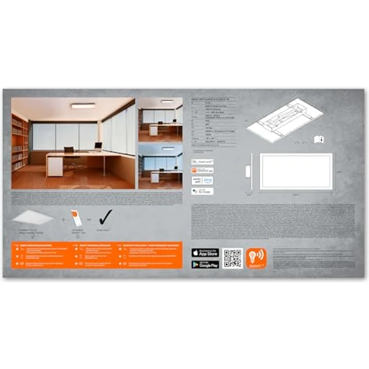 LEDVANCE SMART+ LED PLANON PLUS Aufbaupaneel Tunable White WiFi 59,5 cm Aluminium Weiß, 525368 – Bild 13
