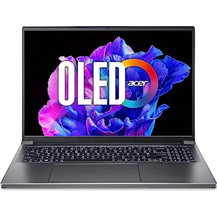 Acer Swift X (SFX16-61G-R73A) Ultrathin/Laptop | 16" 3.2K OLED 120Hz Display | AMD Ryzen 7 7840HS | 16 GB RAM | 512 GB SSD | NVIDIA GeForce RTX 4050 | Windows 11 | QWERTZ Tastatur | grau
