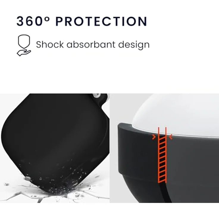 kwmobile Kopfhörer-Schutzhülle für Samsung Galaxy Buds 4 / Buds 4 Pro, TPU Silikon Case mit Karabiner, stoßfest und kratzsicher – Bild 6