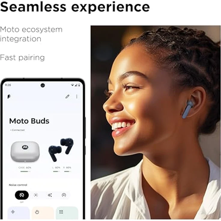 Motorola moto buds (ANC, 9 h, Kabellos), Kopfhörer, Blau – Bild 6