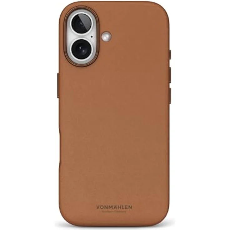 VONMÄHLEN Like Leather Case für iPhone 17 – Luxuriöse vegane Lederhülle mit MagSafe, umweltfreundlich, Braun – Bild 1