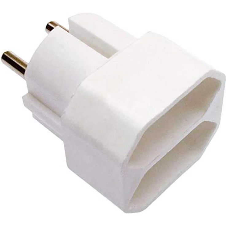 as - Schwabe Eurostecker 2-fach 230 V - 16 A – Zum Anschluss von 2 Euro-Steckern – Innen-Bereich geeignet – Mit Kinderschutz – Strom-Stecker für Schuko-Steckdosen – IP20 – Weiß I 48211 – Bild 2