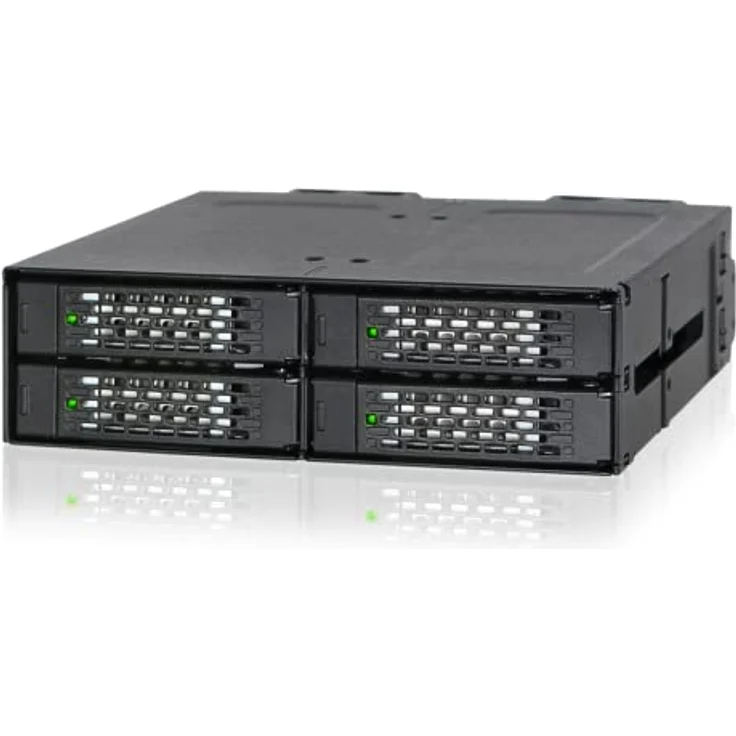 ICY DOCK ToughArmor MB699VP-B V3-4X U.2 NVMe PCIe 4.0 SSD zu SFF-8612 OCuLink (nach SFF-9402 Rev 1.1) Wechselrahmen Metall Schwarz (kompatibel zu Tri-Mode Karten) – Bild 3