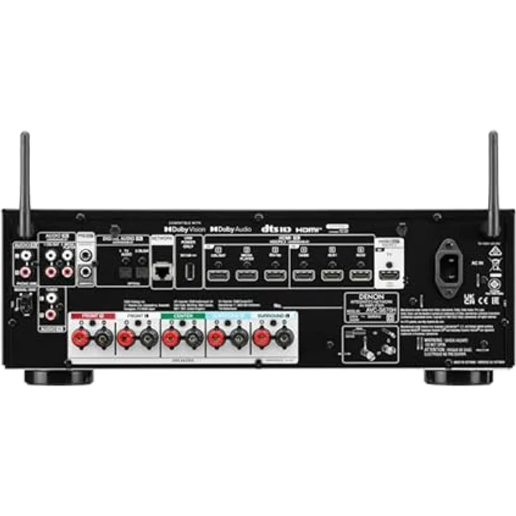 Denon AVC-S670H 5.2-Kanal AV-Receiver, Dolby Surround Sound, 6 HDMI Eingänge und 1 Ausgang, 8K HDMI, Bluetooth, WLAN, AirPlay 2, HEOS Multiroom, Alexa kompatibel, Schwarz – Bild 2