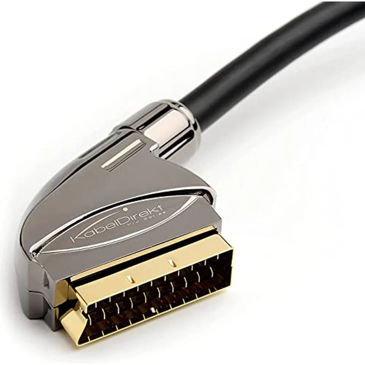 KabelDirekt - SCART Kabel - 3m - (21 Polig, mehrfach geschirmt, Präzisionsstecker, Full HD) - PRO Series – Bild 2