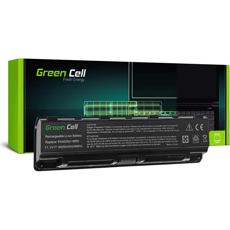 Green Cell Laptop Akku Toshiba PA5024U-1BRS PABAS259 PABAS260, 6 Zellen 4400mAh 10.8V für Toshiba Satellite C-Serie, Schwarz
