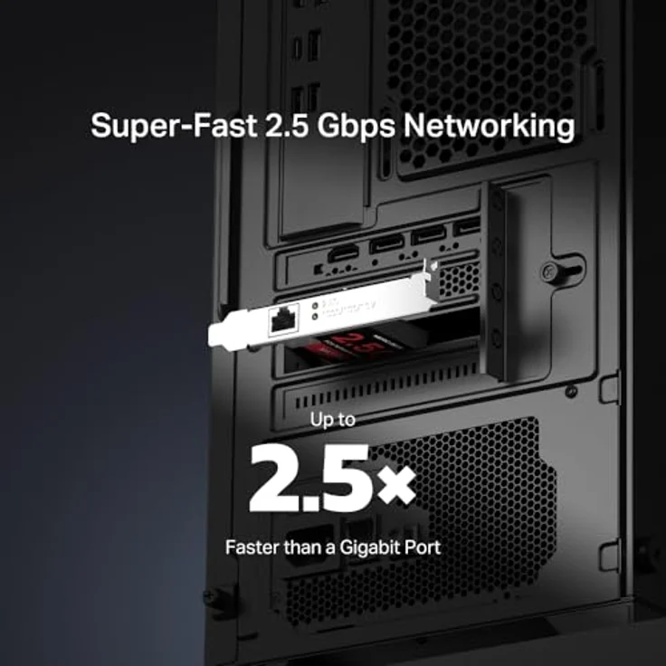 Mercusys MA310E, 2,5 Gigabit PCIe Netzwerkkarte mit Wake-on-LAN, energieeffizientem Ethernet und Flusskontrolle, kompatibel mit Windows und Linux – Bild 3
