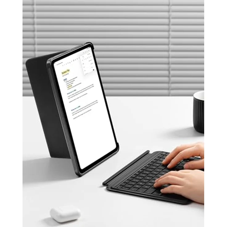 Inateck iPad-Tastaturhülle für iPad Air 2024, iPad Air Pro 10.9/11/12.9/13 Zoll (Bluetooth, Hoch-/Querformat Ständer, 7-farbige Beleuchtung) – Bild 4