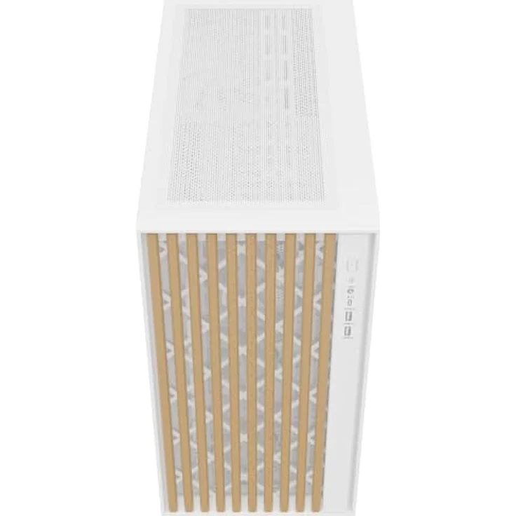 iTek Case Woody - Gaming Tower, ATX, 3x14cm White Fan, 2xUSB3, Type-C, Wood Front, Temp Glass Side Panel, White Edition – Bild 5