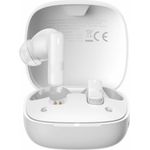 Baseus Bowie E20 Kopfhörer Kabellos im Ohr Anrufe/Musik Bluetooth Weiss, Kopfhörer mit Active Noise Cancelling und 6 Stunden Akkulaufzeit