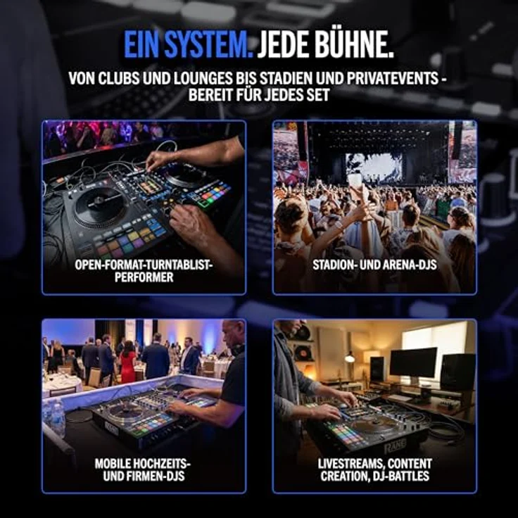 Rane System One, 2-Deck Standalone DJ-Controller mit Wi-Fi Streaming, 7" Touch-Display und motorisierten Plattentellern – Bild 8