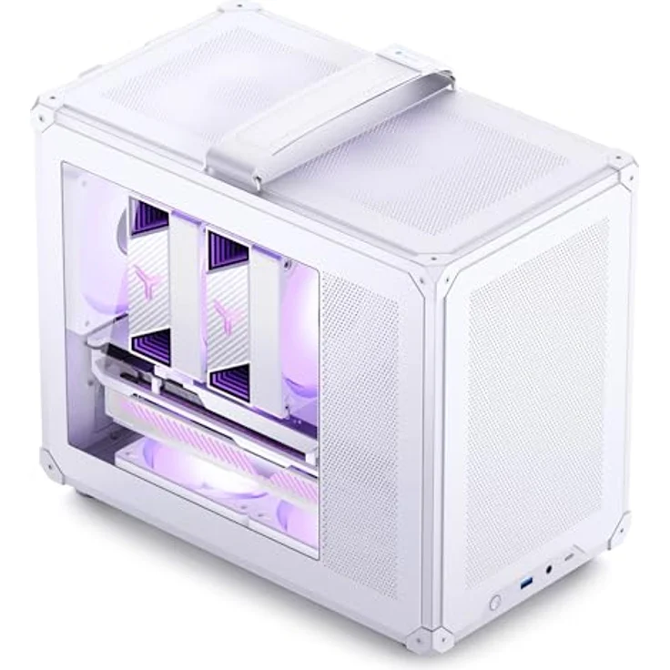 Jonsbo C6 MAX PC-Gehäuse, Mini-Gehäuse, Micro-ATX - weiß, transportabel mit Tragegriff – Bild 3