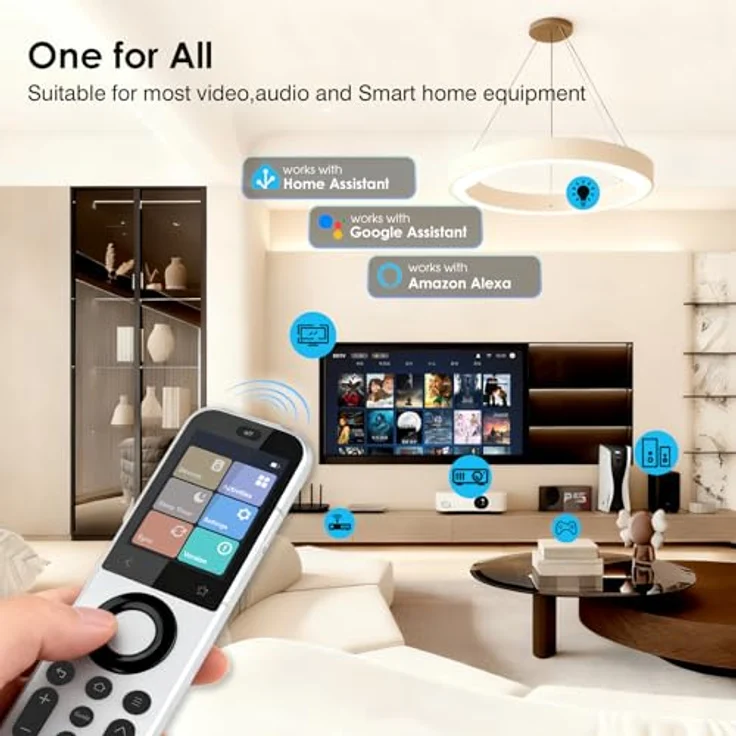SofaBaton X2 Universal Fernbedienung mit Hub und Touchscreen, steuerbar für bis zu 60 IR-/Bluetooth-/WLAN-Geräte, mit Ladestation und anpassbarer EIN-Tasten-Bedienung – Bild 2