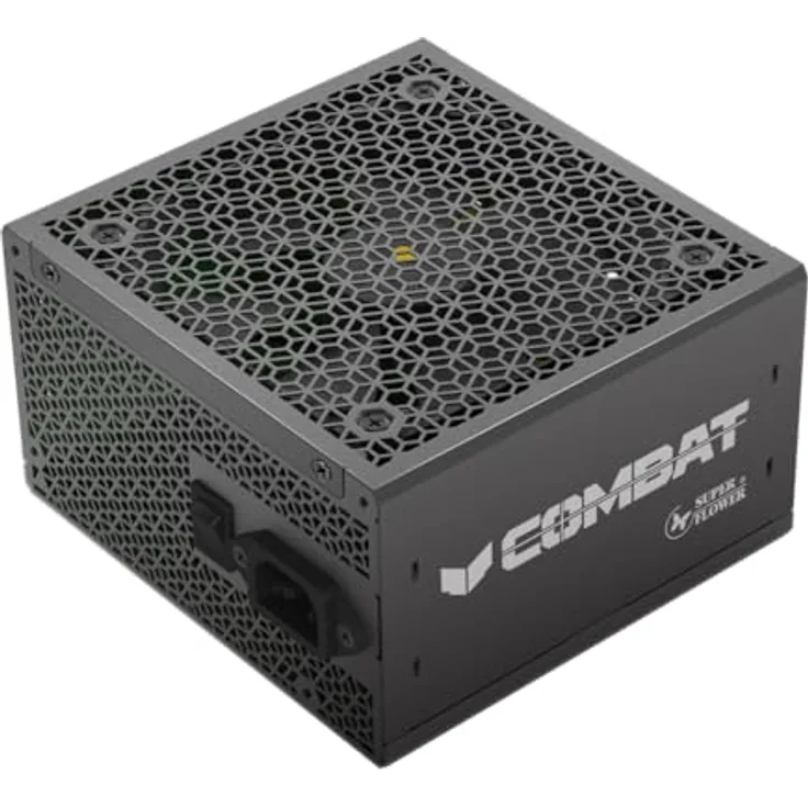 Super Flower Combat FG 750 W 80+ Gold, voll modular, ATX 3.1/PCIe 5.0, W/12 V-2x6 Kabel, FDB-Ventilator, SF-750C12FG, schwarze Version