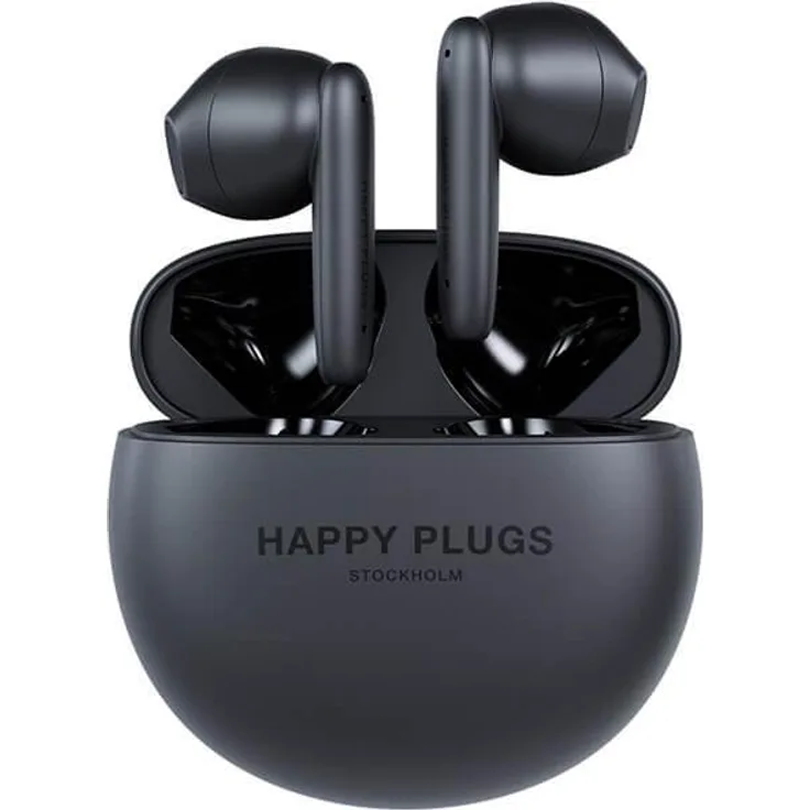 Happy Plugs Joy Lite Kopfhörer, Kabellose Over-Ear Kopfhörer mit 29 h Spielzeit, Schwarz