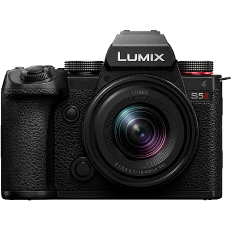 Panasonic DC-S5M2NE LUMIX DC-S5M2, 24.2 MP Full Frame spiegellose Kamera mit 4K 60P und 6K 30P Videoaufnahme, Active I.S., Wi-Fi und S-R1840E 18-40mm S Objektiv, Schwarz – Bild 1
