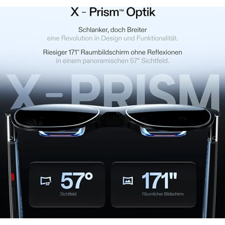 XREAL One Pro AR Brille mit X1 Chip, 57° Sichtfeld, 171" 120Hz HD Display, Bose Sound, für iPhone 17/16, SteamDeck, Android, IPD 57–66mm – Bild 3