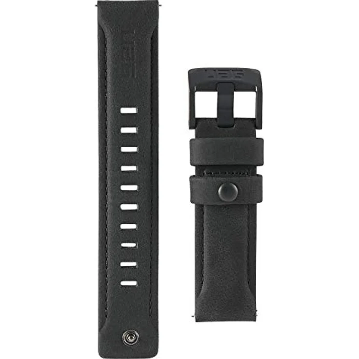 Urban Armor Gear Leder Strap Armband Samsung Galaxy Watch 46 mm, Gear S3 Frontier & Classic, Watch Active 2 44 mm (Designed für Samsung Smartwatches, Ersatzband aus Leder) - schwarz – Bild 8