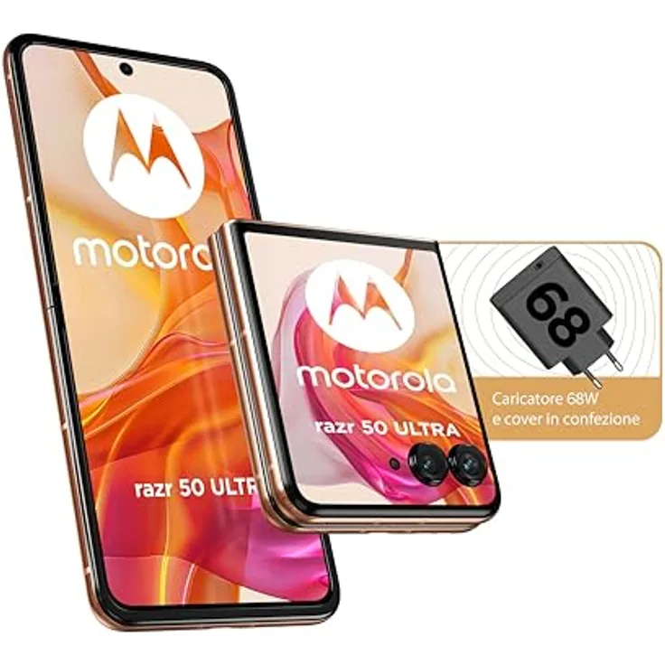 Motorola Razr 50 Ultra (12/512 GB, 50+50MP, AI, 5G, Dual SIM), Peach Fuzz