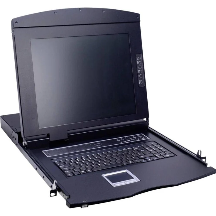 Value 19" KVM Switch Konsole, 43 cm TFT-Monitor mit 1280 x 1024 Auflösung, USB, Schwarz