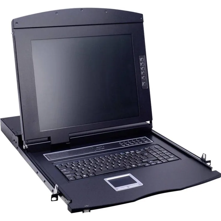 Value 19" KVM Switch Konsole, 43 cm TFT-Monitor mit 1280 x 1024 Auflösung, USB, Schwarz