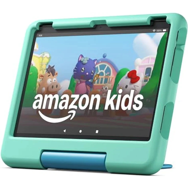 Amazon Fire HD 10 Kids-Tablet (2023), 10-Zoll-Display, 32 GB, mit Kindersicherung und 2 Jahren Sorglos-Garantie, grün – Bild 1