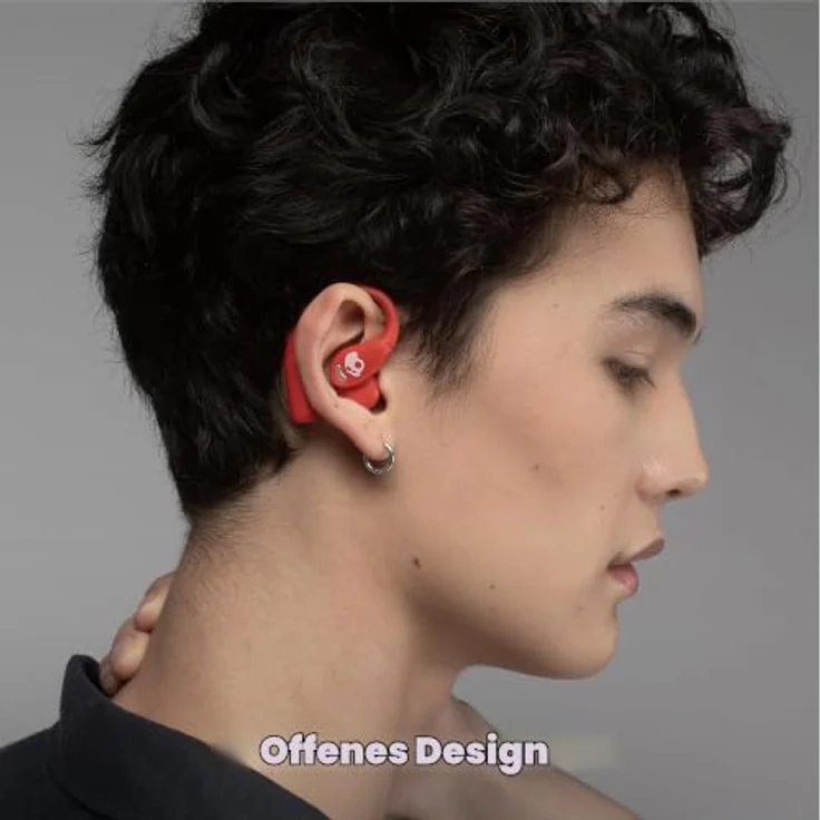 Skullcandy PUSH 540 Open-Ear Kopfhörer, IP44 schweiß-, staub- und wasserresistent, bis zu 42 Stunden Akkulaufzeit, Farbe: Rot – Bild 2