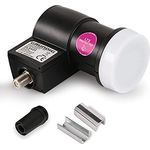 [Test SEHR GUT *] GSS Single LNB für digital Satschüssel - für 1 Teilnehmer, Receiver - 1fach 1-Fach, mit LTE Filter - Full HD, 4K, 0.1dB, Wetterschutzkappe, kälte- & hitzebeständig + Aufdrehhilfe