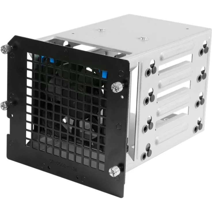 Chenbro Tower HDD-Käfig 4x 3,5" HDD, Einbaurahmen für Chenbro SR105/SR105 Plus/SR209, Schwarz, mit 80-mm-Lüfter und Anti-Vibrations-Gummis