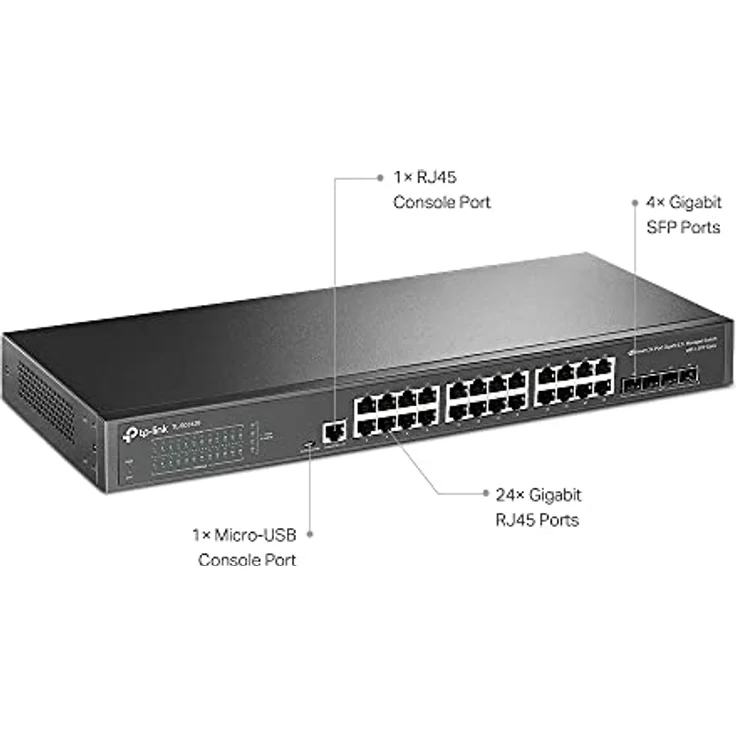 TP-Link TL-SG3428 24-Port Gigabit L2 Managed Switch 4x SFP – Bild 2