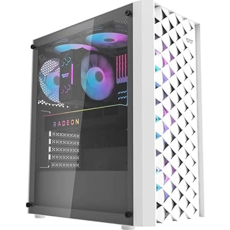 darkFlash DK351 Computergehäuse + 4 Lüfter (weiß) – Bild 2