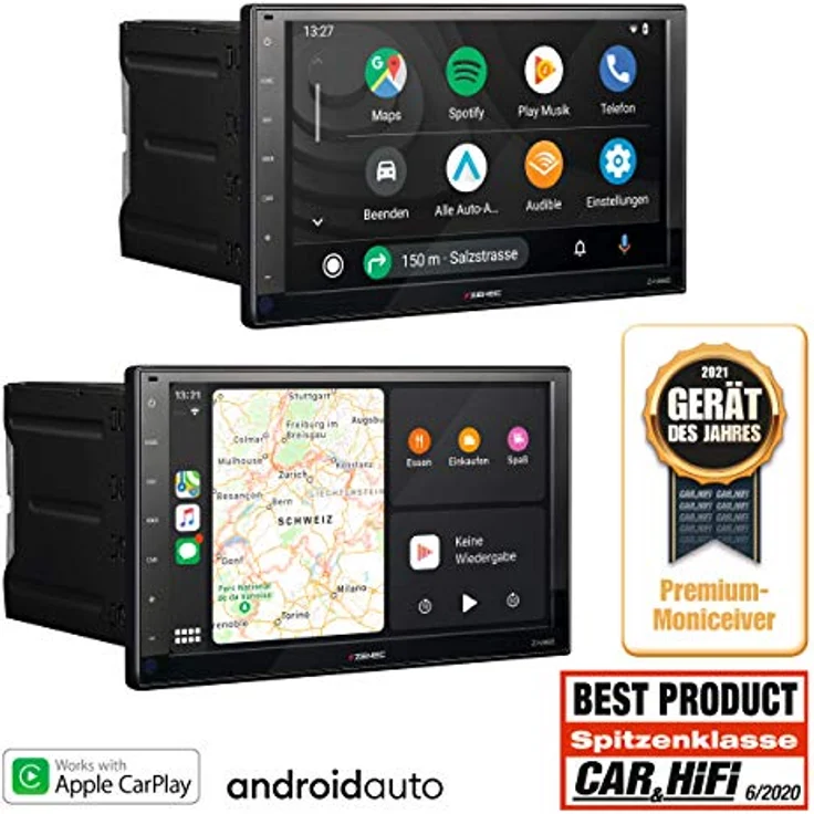 Zenec Z-N966, 9-Zoll Autoradio mit Bluetooth, DAB+ und HD Display, 2-DIN, Kapazitiv,Navigation nachrüstbar – Bild 3