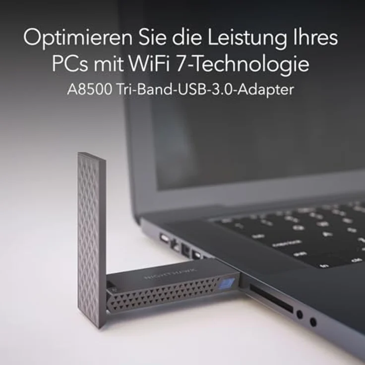 NETGEAR Nighthawk A8500, WiFi 7 USB 3.0-Adapter mit Tri-Band bis zu 5 Gbit/s für Windows 11-PCs, kompatibel mit WiFi 7-/6E-Routern – Bild 2