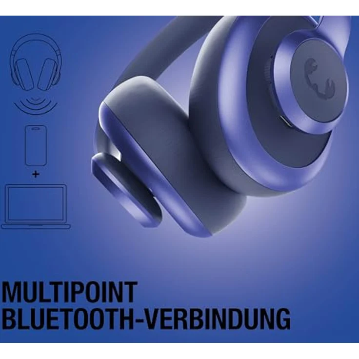 Fresh'N Rebel Clam Ace 2, Kabellose Kopfhörer mit aktiver Geräuschunterdrückung, 100 h Wiedergabezeit, Blau – Bild 5