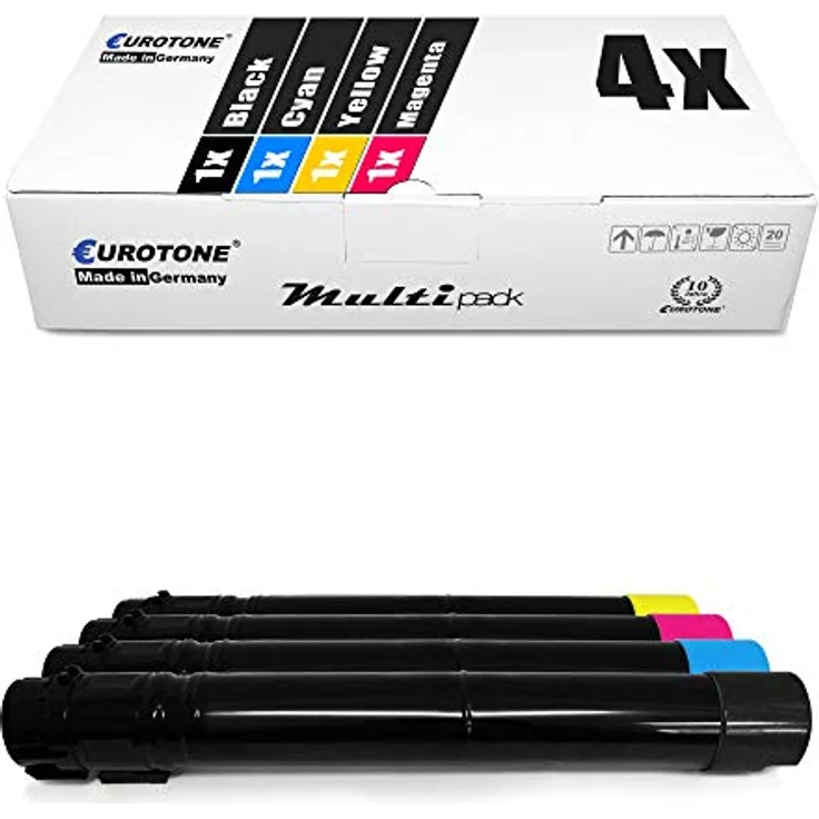 Eurotone 4X Toner Set, kompatibel mit Lexmark X950/X952/X954, 1x Schwarz (38.000 Seiten), 1x Cyan (24.000 Seiten), 1x Magenta (24.000 Seiten), 1x Gelb (24.000 Seiten) – Bild 1