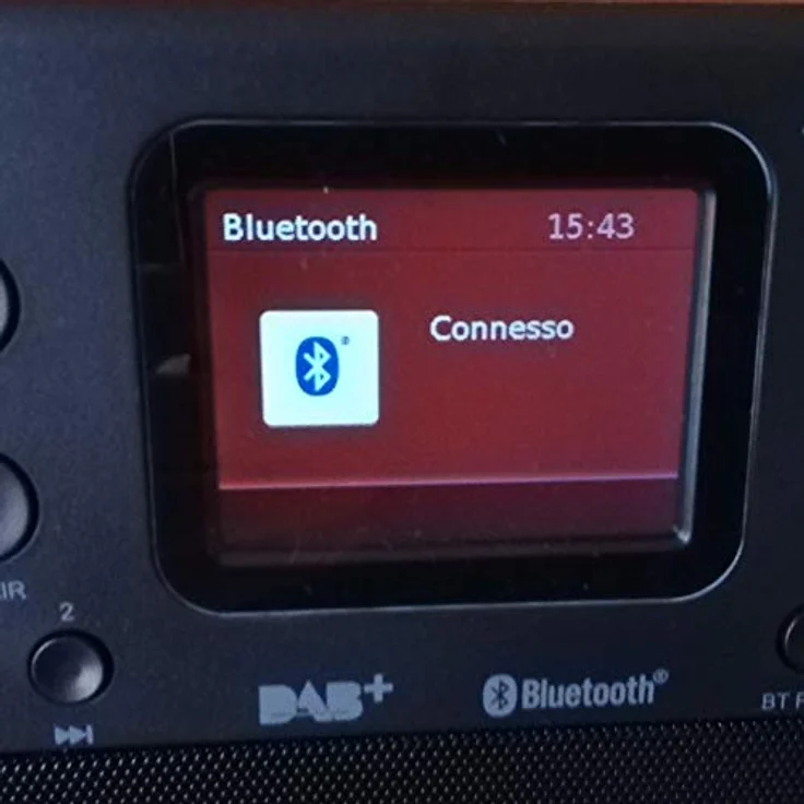 Majestic RT-197 DAB Radio Digitaluhr, DAB+, FM, Bluetooth, TFT-Display, Schwarz/Braun Holz – Bild 4