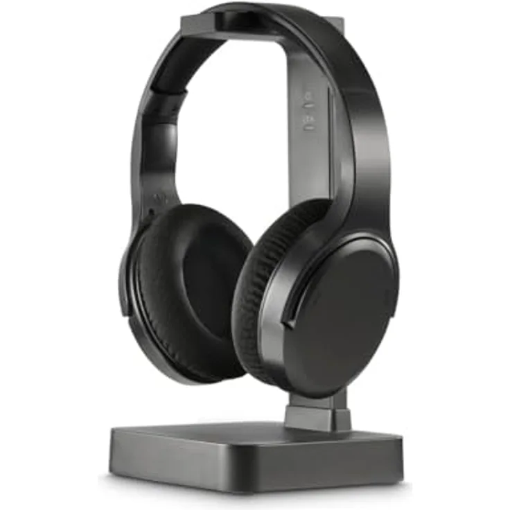 Hama TV Kopfhörer Over-Ear mit 2,4 GHz Funkstation und Bluetooth, Lautstärkeregler, geschlossene Bauweise