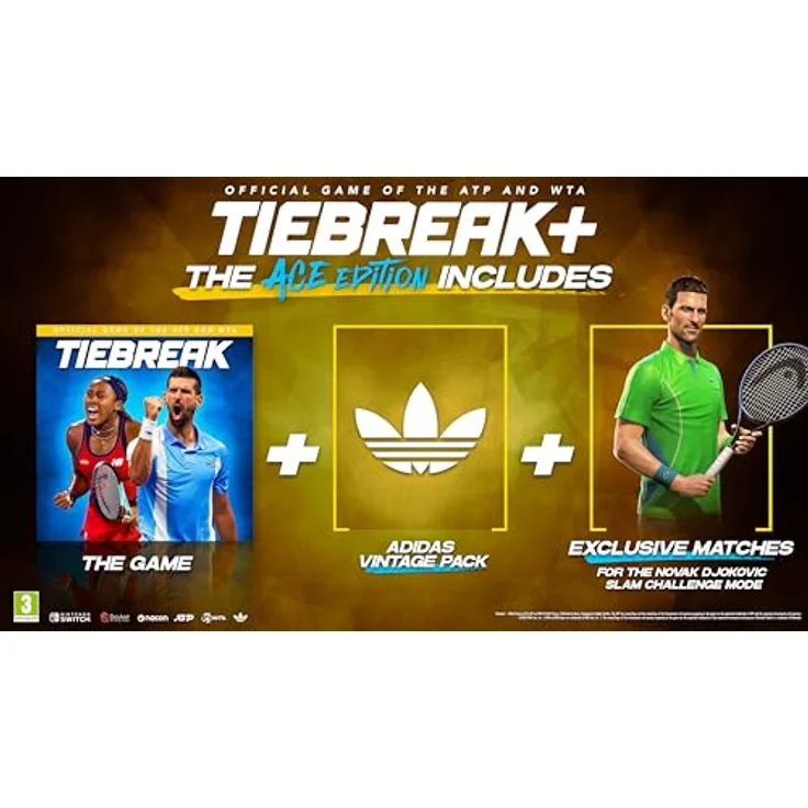 NACON TIEBREAK+: Offizielles Spiel der ATP und der WTA - ACE Edition für Nintendo Switch, realistische Tennissimulation mit 130 lizenzierten Profis und Novak Djokovic Slam Challenge – Bild 2