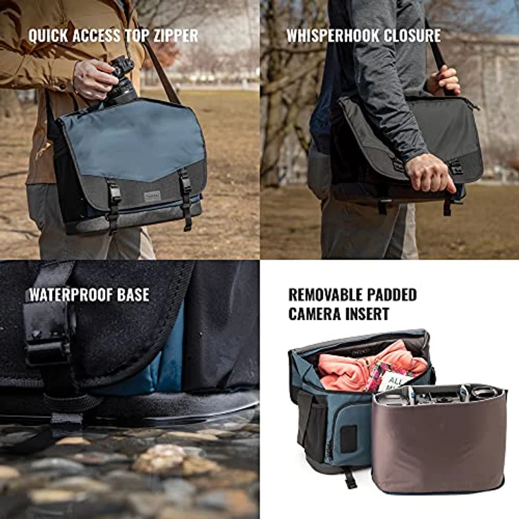 Tenba DNA 16 Slim Messenger Bag für spiegellose und DSLR-Kameras und Objektive - Blau (638-575) - Preisvergleich – Bild 4