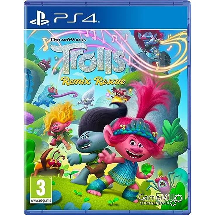 Game Mill DreamWorks Trolls Remix Rescue PS4, Abenteuer-Spiel für PS4 mit spannenden Charakteren und Sammlerelementen