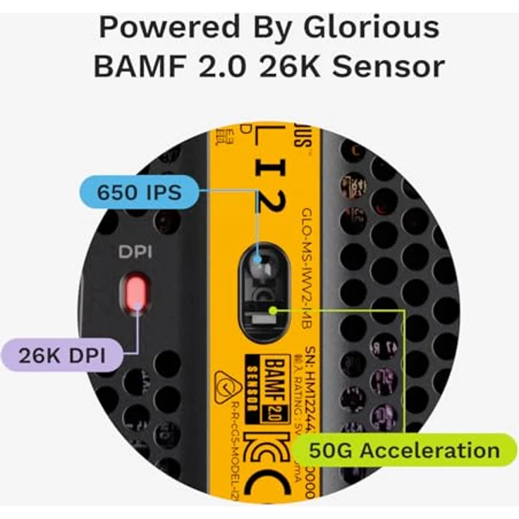 Glorious Model IV2 Kabelgebundene Gaming Maus - schwarz mit optischem BAMF-2.0-Sensor – Bild 5