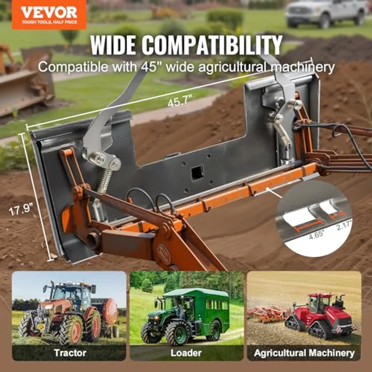 VEVOR 3/8 Zoll Kompaktlader-Befestigungsplatte, Montageplatte mit 5,79 cm Anhängerkupplung, universell für Traktoren von Deere, Kubota, Bobcat und Mahindra, 7000 Pfund Tragfähigkeit – Bild 2