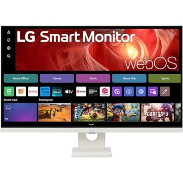LG Smart Monitor 32U721SA-W.AEU, 32 Zoll 4K UHD Monitor mit HDR10, IPS-Panel, webOS 24, USB-C (65W), Bluetooth, Schwarz